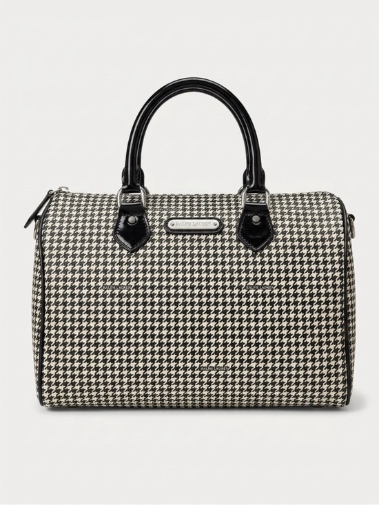 Ralph Lauren Handbags - Ralph Lauren Black & White Houndstooth Bowling Satchel